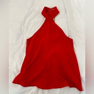 DO+BE Red halter t neck tank top size S